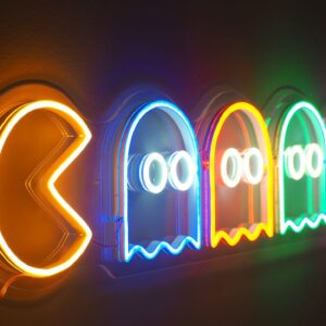Neoninis LED ženklas "PAC-MAN"