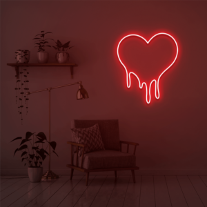 Neon LED ženklas "Tirpstanti Širdis"