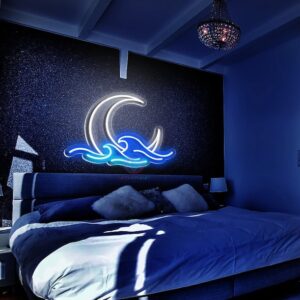 Neon LED ženklas "Mėnulis"