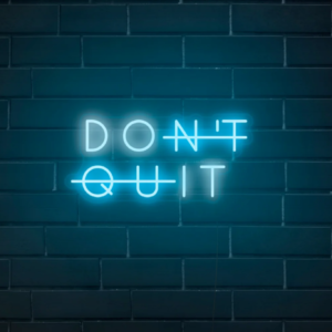 Neon LED užrašas "DON'T QUIT"