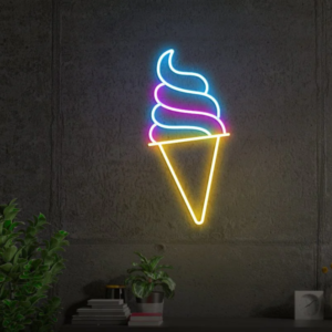 Neon LED ženklas "Ice cream"