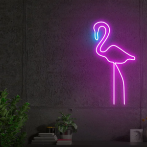 Neon LED ženklas "Flamingas"